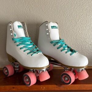 Impala Women's White and Pink Roller Skates